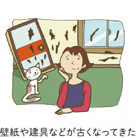 壁紙や建具などが古くなってきた