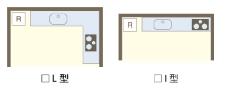 L型、I型キッチン